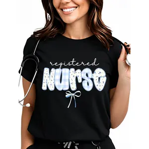 100% Cotton Nurse Shirt ortshirt, RN Graduation Gift, Cute Nurse T-Shirt, Floral RN Shirt, Gift For Nursing School Grad, Nurses Week