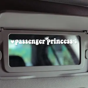 Funny  Stickers Decal Passenger Princess Sticker for Rearview Mirror Window JDM   Accessories Vinyl Letter Decals for Men Women Girls Cute  (White)