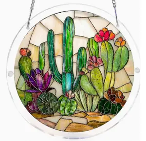 Acrylic Puzzles Suncatcher Window Hanging, 83 Pieces 9.8Inch Sun Catcher Acrylic Puzzles, DIY Stained Glass AcrylicPuzzle Kit Garden Decoration for Women Men Mom BirthdayGift Home Decor