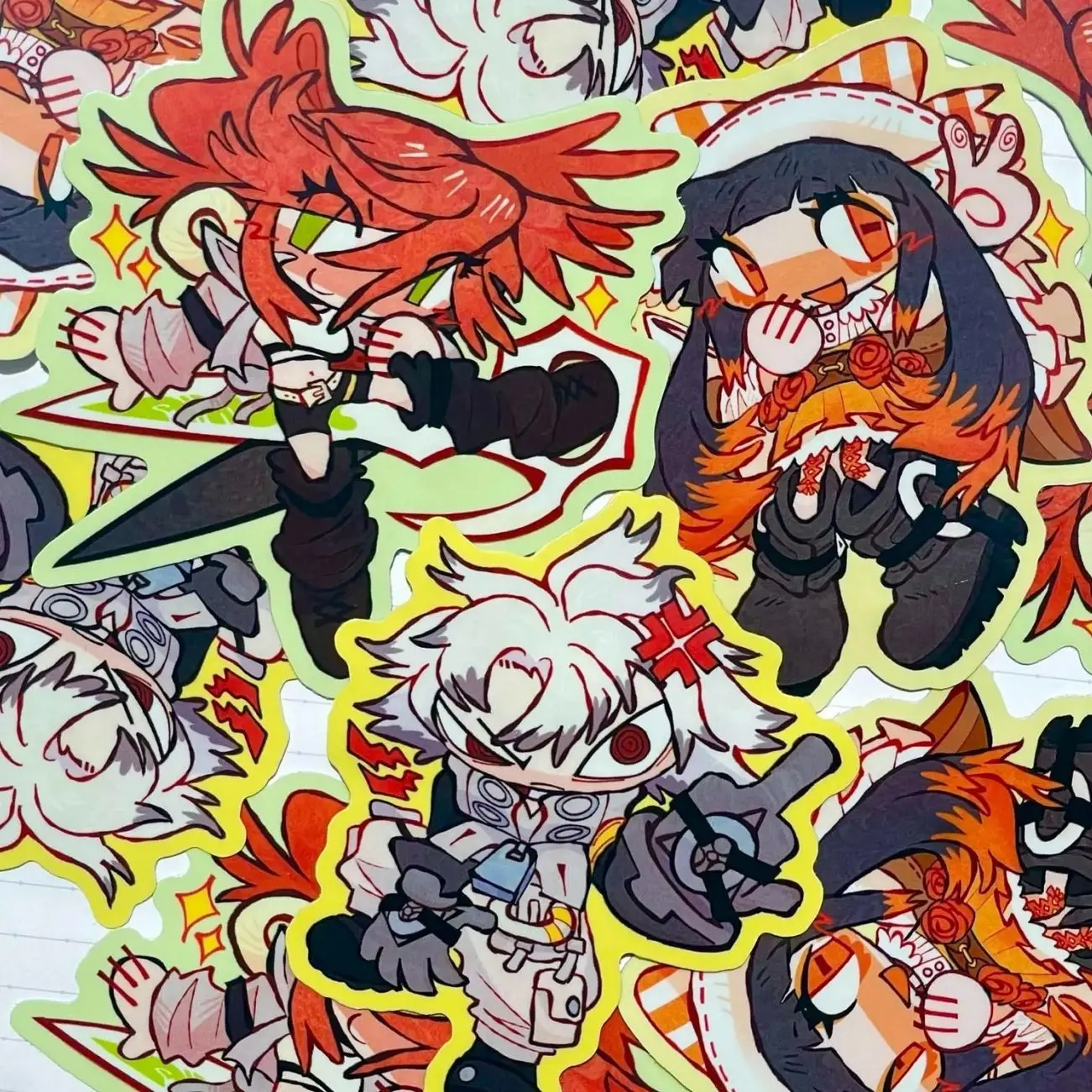3 ops Gachiakuta Anime - Vinyl Stickers (Rudo, Riyo, Amo)