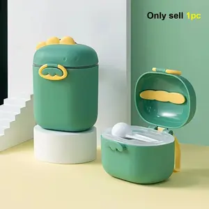 Cartoon Dinosaur Shape Milk Powder Box, Large Capacity Storage Container, Dual Layer Thickened Compartment, Snacks Holder, Portable Baby Food Container