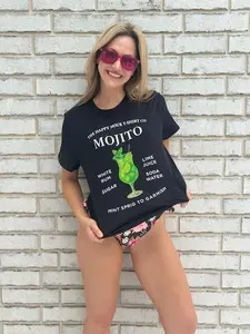 The Happy Hour T-Shirt Co Womens Mojito T-Shirt fun summer graphic tees