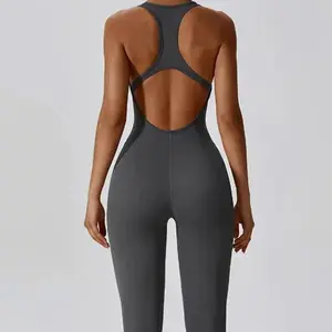 Athletic Works Backless Yoga Workout Jumpsuit