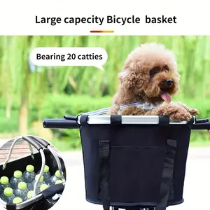 Bicycle Basket Handlebar Storage Basket Cycling Accessory Outdoor Riding Essential Supply Durable Universal Fit Easy Install Stable Large Capacity Wear Resistant Easy Clean for Mountain Biking Daily Commute Outdoor Riding Trip Grocery Transport Use f