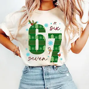 Christmas Six Seven Christmas Shirt, 6 7 Meme Viral Shirt, Funny Number Meme Tee, Gen Z Gen Alpha Trend TShirt, Humor Tee