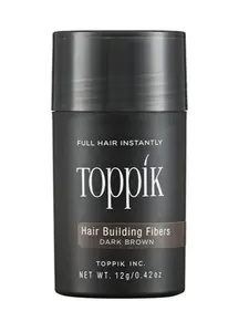 Toppik Hair Building Fibers Dark Brown 12g – Natural Keratin Hair Fiber for Fuller & Thicker Hair Look, Instant Coverage for Thin Areas