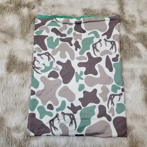 Deer green camouflage printed minky baby kids blankets