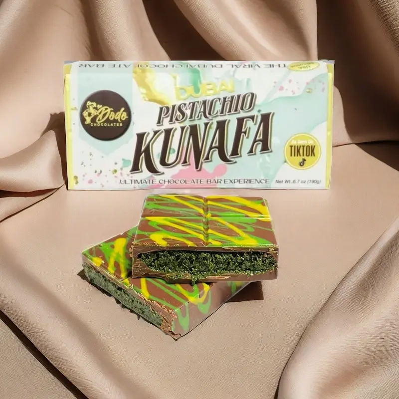 The Viral Dubai Milk Chocolate Pistachio Kunafa Chocolate Bar: A Dreamy Dessert Indulgence Snack Bonbon Flavor dubai chocolate bar kit dubai chocolate bars dubai chocolate jar snack boxes dubai chocolate kit dubai chocolate jar no peanut butter