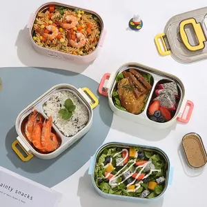 Cartoon Miffy Rabbit Stainless Steel Divided Lunch Box Japanese Kawaii Student Lunch Box Children's Portable Bento Box