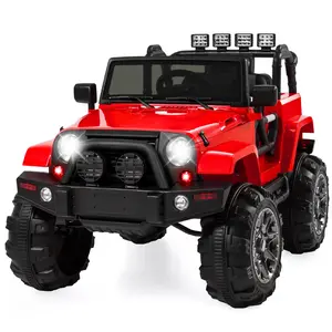 Best Choice Products 12V Kids Ride On Truck Car w/ Remote Control, Spring Suspension, Bluetooth, LED Lights