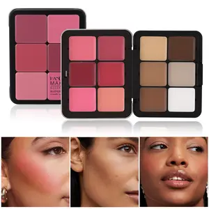 12-color iron box powder blusher palette, multi-purpose Makeup, Makeup Beauty Cosmetics, concealer, highlighter, contouring palette, matte powder blush cream