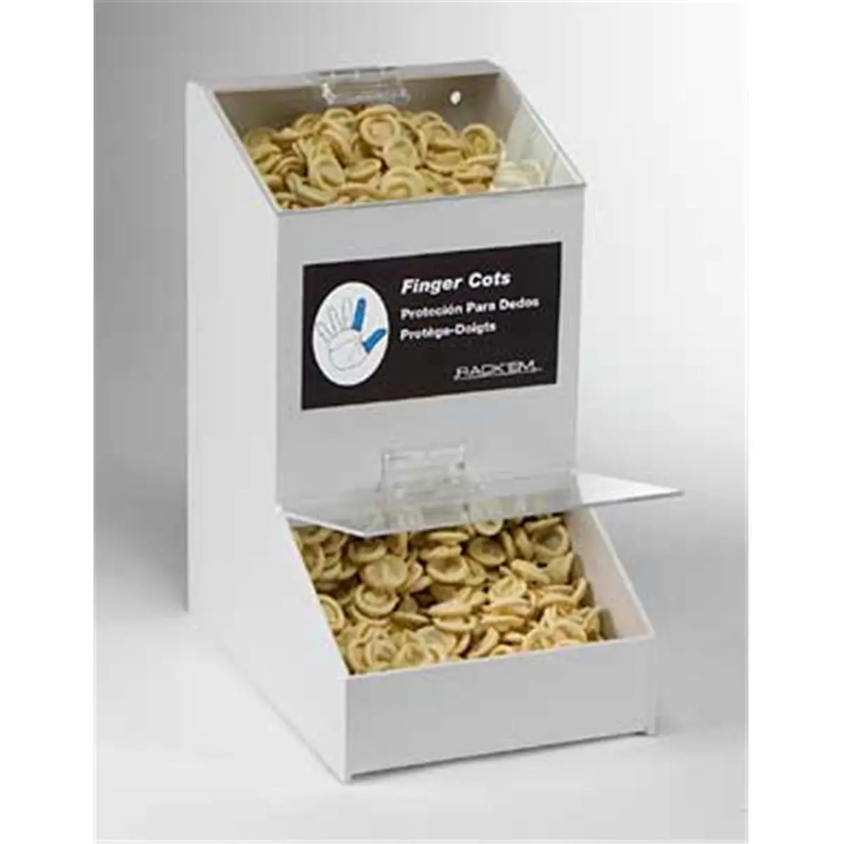 Ear Plug Dispenser Organiser, Heavy Duty Plastic, Wall-Mountable with Transparent Lid, Holds 100-Pair, Slip-Resistant Rubber Base, 11"H x 6.25"W x 8.25"D, Swimming Gear, Table Or Wall Mount