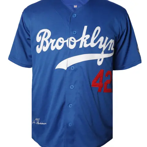 Men's #42 Letter Sleeve Workout Style Baseball Jersey Top - Short-Sleeved V-Neck, 100% Polyester Knit, Breathable Stretch, Relaxed Cut, Embroidered, Large Number Back, Sporty Chic Summer Wear for Sports Enthusiasts