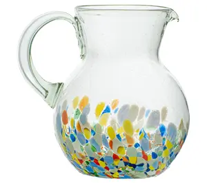 10 Strawberry Street Pueblo Mexican Glass Pitcher