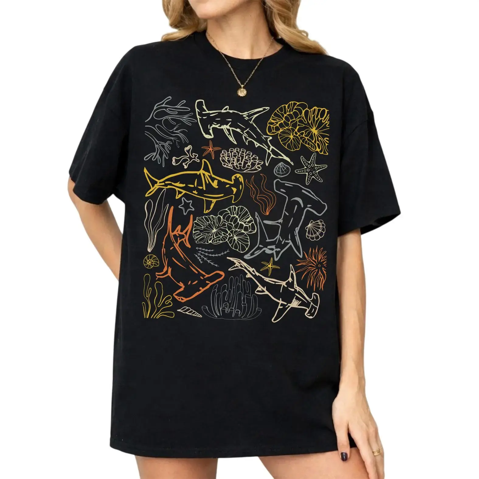 Hammerhead Shark Shirt, Marine Life Tee, Ocean Animal Shirt, Gift for Shark Lovers