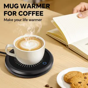 Intelligent Automatic Coffee cup Heating Pad 55c Constant Temperature Heater Coffee Milk Tea Beverage Heating Warmer Coaster Constant Temperature Cup Multifunctional Heat Preservation Coaster Cord kitchenappliances