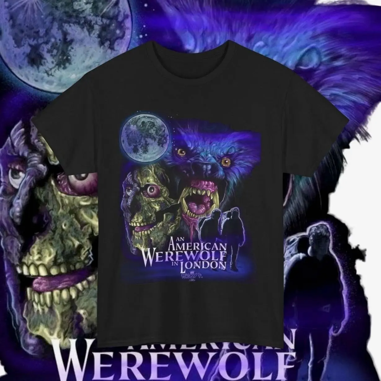 An American Werewolf In London Horror Movie T Shirt Unisex Heavy Cotton Tee 3
