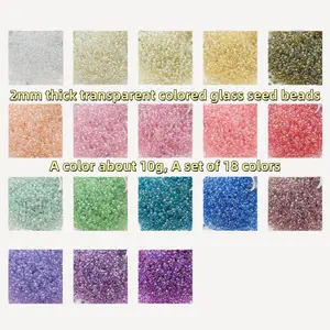 21000pcs Transparent Colorful Glass Seed Beads, Bling Glitter Beads, DIY Jewelry Making Supplies for Bracelets Necklaces Keychains, Perfect Gift for Friends & Mother