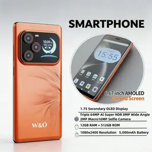 W&O Tablet Cell Phone 512GB G99 Unlocked Android Large Display High-end Smartphone with Curved Display Dual Screens 64MP+16MP Camera 2M+8M Cellphone Cellphone