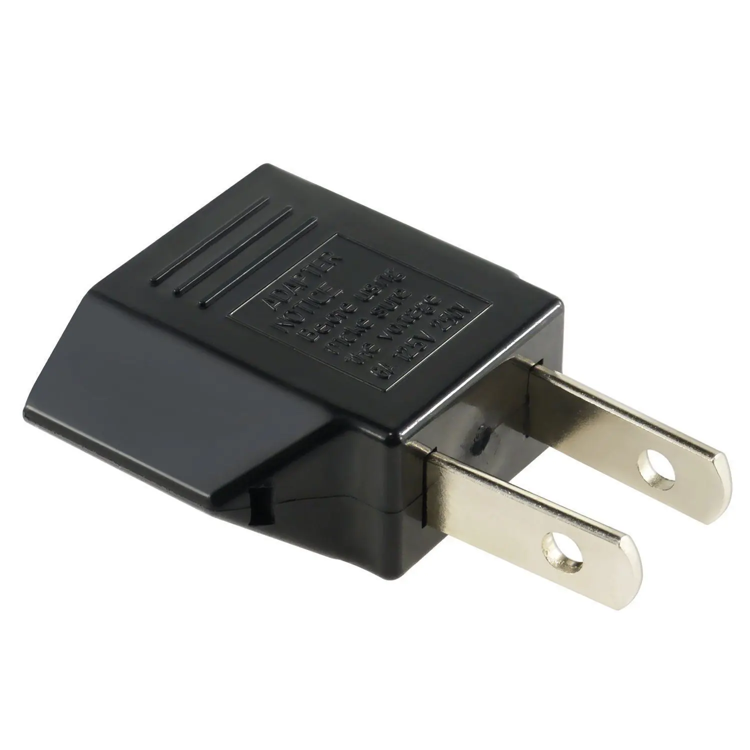 Simyoung Travel Charger European Plug Adapter EU to US Plug Power Converter Black