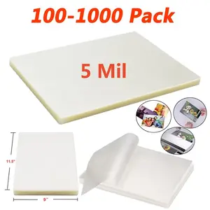 5 Mil Clear Thermal Laminating Pouches | Letter Size 9"x11.5" Sheets for Documents, Photos & Office Use