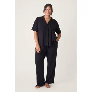 Jammie Essentials Black Plus Size PJ Set