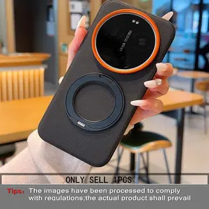 For Xiaomi 17 Ultra / 15 Ultra / 14 Ultra, New Magnetic Phone Case with Rotating Stand, Premium Simple PU Leather, Full Edge Protection, Shockproof, Metal Buttons Redmi K90