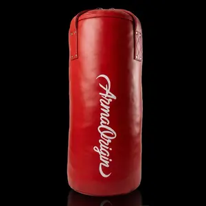 UNFILLED - ARMA ORIGIN 65 lbs Full Grain Leather Heavy Punching Bag w/ reinforced D-ring
