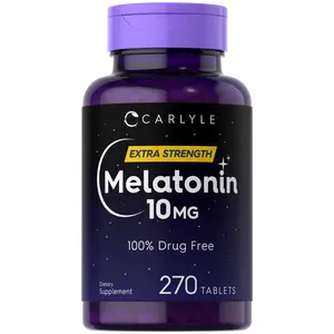 Carlyle Melatonin 10mg | 270 Tablets | with L-Theanine | Vegetarian, Non-GMO, Gluten Free Supplement