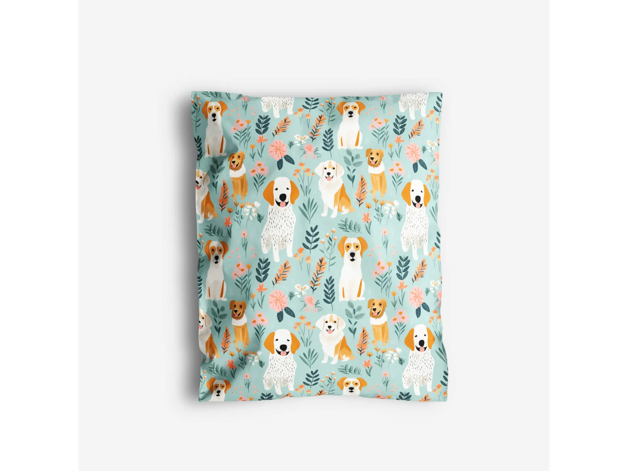 Package Mint Poly Mailers 10x13 - 100 Pack Dog Design Poly Mailers Shipping Bags - Waterproof, Tear-Resistant, Self-Adhesive Seal - Decorative Mailing Bags for Clothes, Accessories