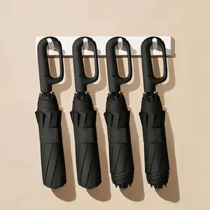 MEI QI LIN Foldable Rainproof Windproof Automatic Umbrella Compact Ring Buckle Reinforced 1PC/2PC Optional for Outdoor Travel on Rainy Days