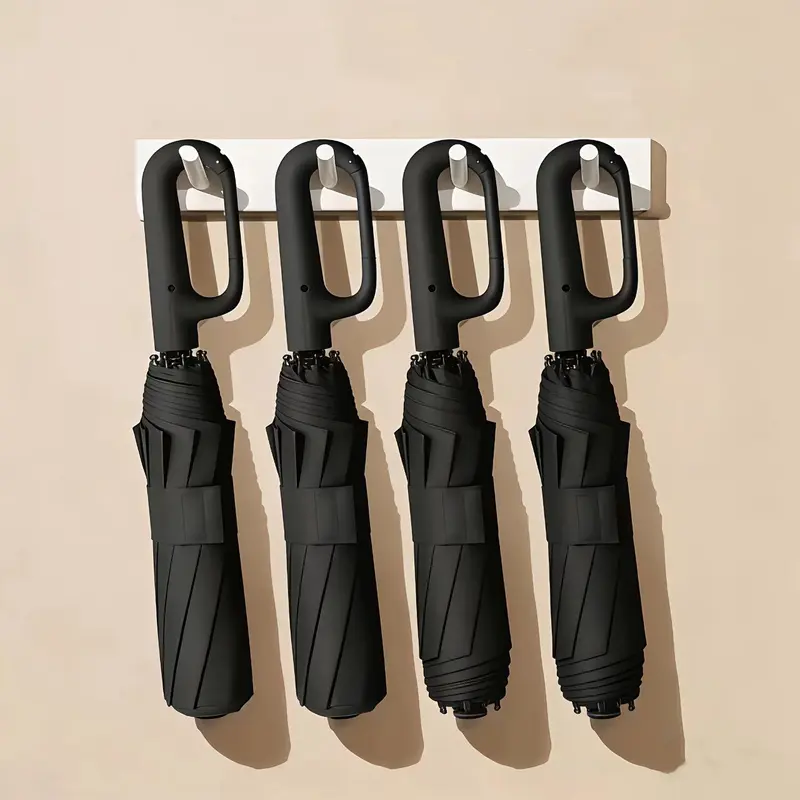 MEI QI LIN Foldable Rainproof Windproof Automatic Umbrella, Compact With Ring Buckle Design & Reinforced Frame, UPF50 Sun & Rain Dual Use Umbrella, 1PC/2PCS Optional For Travel Commute Outdoor Rainy Days, Ship Within 24H