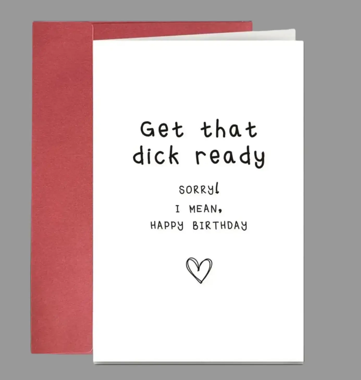 Funny Flirty Birthday Card for Husband, Get hat Dick Ready Card, Naughty Birthday Card for Boyfriend, Adult Humor Card from Wife or Girlfriend