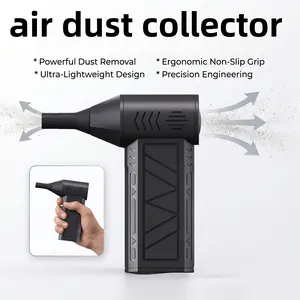 Wireless Turbo Air Blower with Removable Nozzles, Powerful Dust Cleaner Tool, Multi-scene Application for Electronics Care, Car Vents, Desktop Debris Removal, Daily Cooling and Mini Drying for Small Spaces