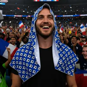 Cooling Neck Gaiter Towel for Football Fans, U-Shaped Multi-Use Head Scarf, Quick-Dry Ice Cooling Wrap, Breathable UV Protection Bandana for Outdoor Sports, Game Day, Running, Gym, USA Canada Mexico Fan Gear