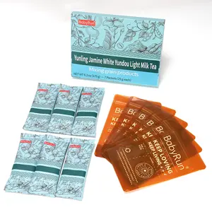 Meal replacement milk tea (7 packets), low sugar, suitable for ketogenic diet, portable packaging, easy to digest, meal replacement before exercise, jasmine soy milk tea flavor.