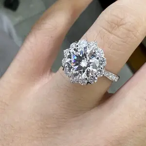 【Sale❗️】K18WG labgrown diamond ring 5g 3ct+0.97ct lg019 zlz003