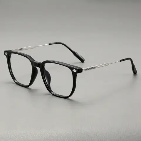 Women's Basic Fashion Blue Light Glasses - TR90 Ultralight Square Full Rim Plain Unisex Accessory Non-Prescription Eyewear, Party-Ready Style for Phone, Gaming Use, Basic Fashion Eyeglasses