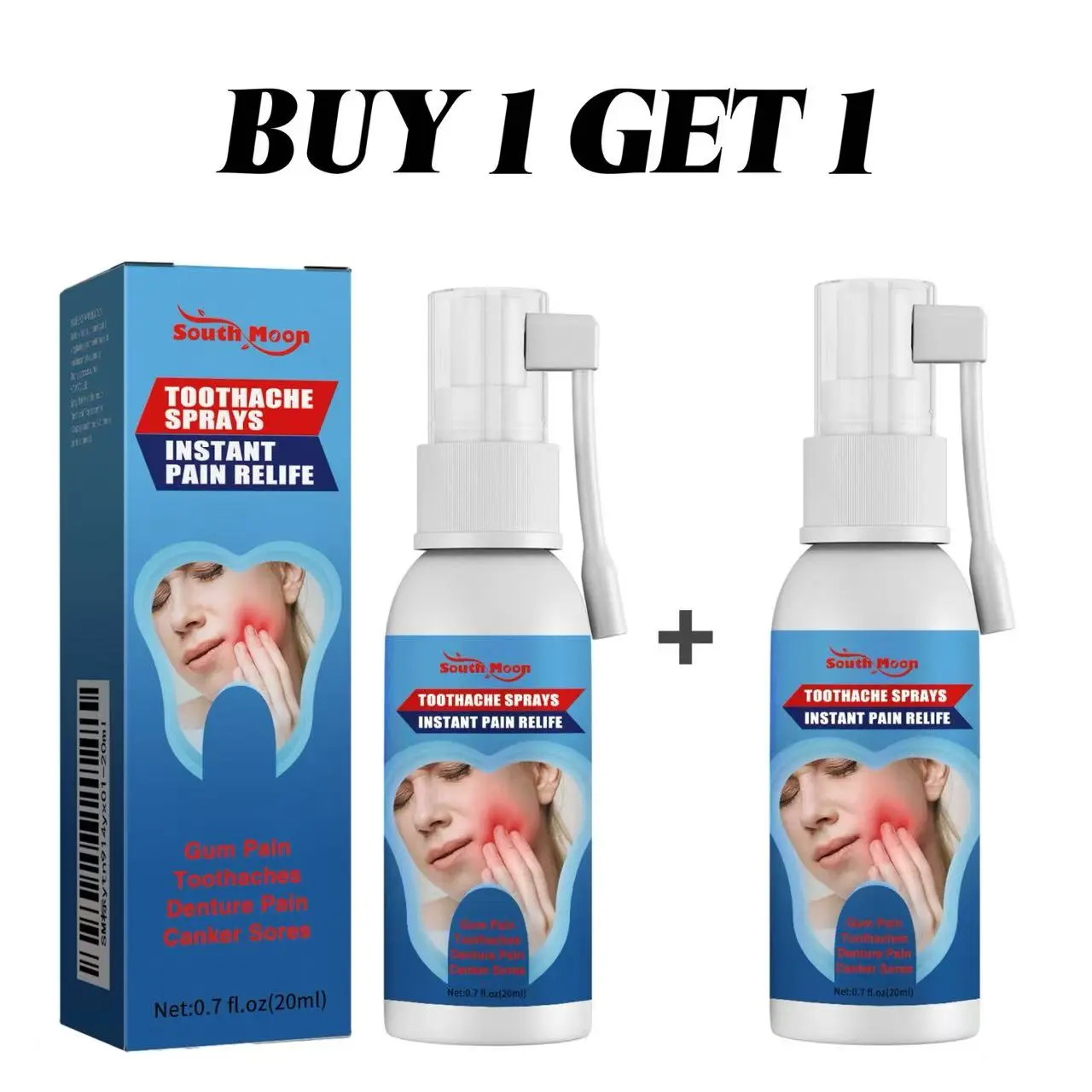 【Buy One Get One Free, 2-Bottle Pack】Multifunctional Portable Oral Spray — Quickly relieves toothache and sensitivity symptoms, eliminates bad breath, provides gum care, helps prevent cavities, gentle everyday oral gum soothing spray, gum care oral spray