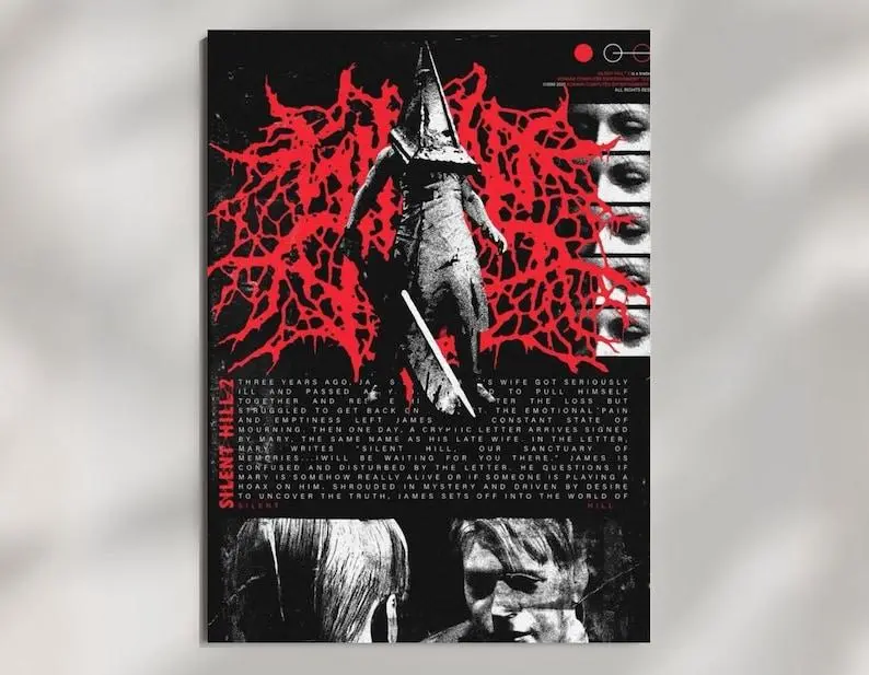 Silent Hill 2 Poster, Pyramid Head Print, Horror Gamer Wall Art