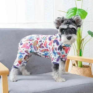 1pc Printing Dog Pajama For Small and Medium-sized Dogs and Cats Pet Clothes Shirt Cute Puppy Dog Outfits Jumpsuit Bodysuits Suitable For spring and summer