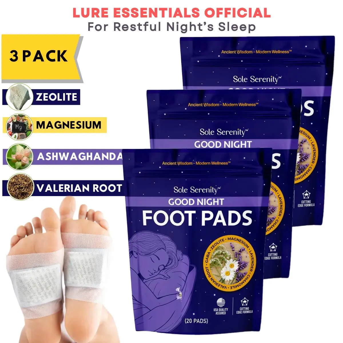 (3 Pack)  Good Night Detox Food Pads 