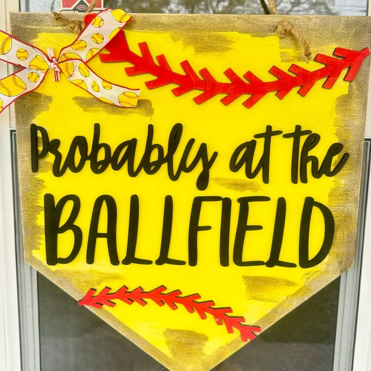 Softball Door Hanger Softball Door Hanger