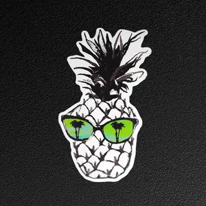 Vinyl Sticker/Decal - "Hot Pineapple in Green"