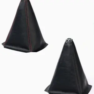 Universal Car Gear Shift Cover, Carbon Fiber Leather Dustproof Decorative Fit Most Cars Trucks Suvs, Manual/automatic Shifter Protector