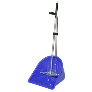 212 MAIN Adjustable Weatherproof Handle Polyethylene Manure Scoop with Rake, Purple, Outdoor Specialty Garden Tool
