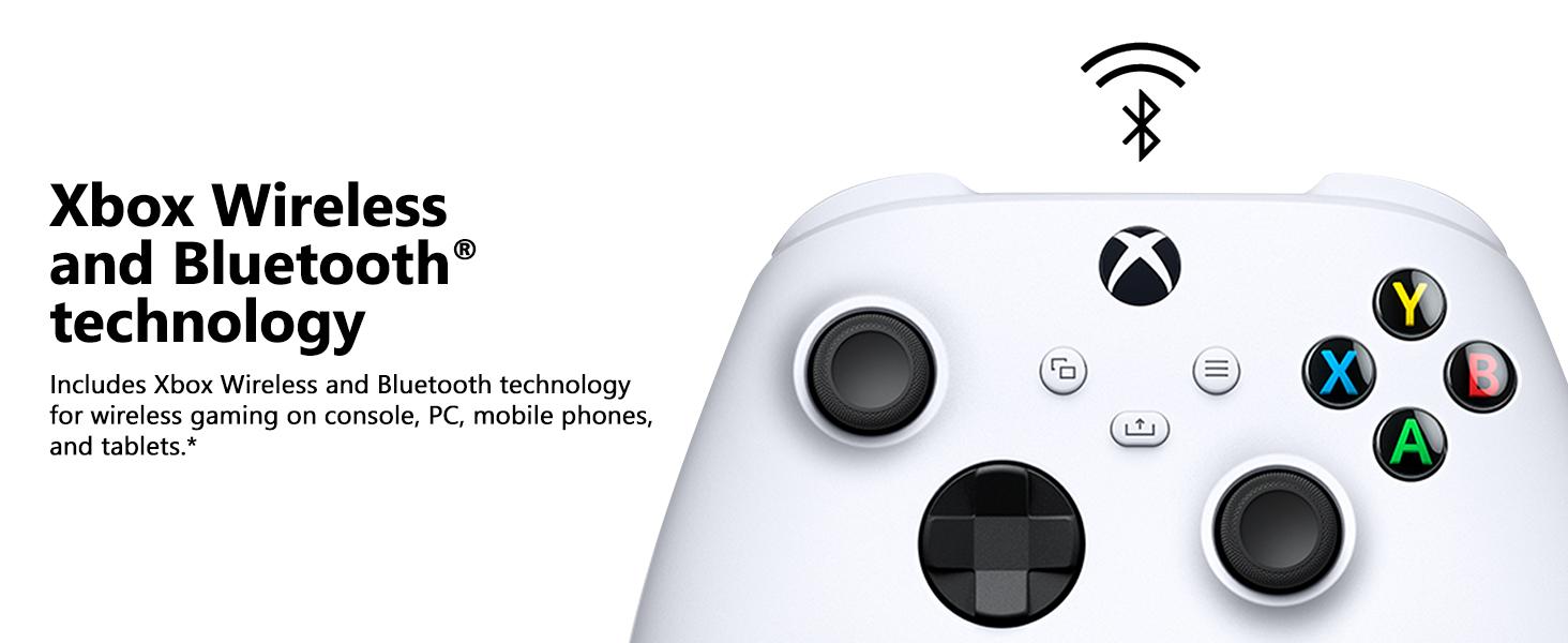 Xbox Wireless Controller - White - Works with Xbox consoles • Windows PC • iOS & Android
