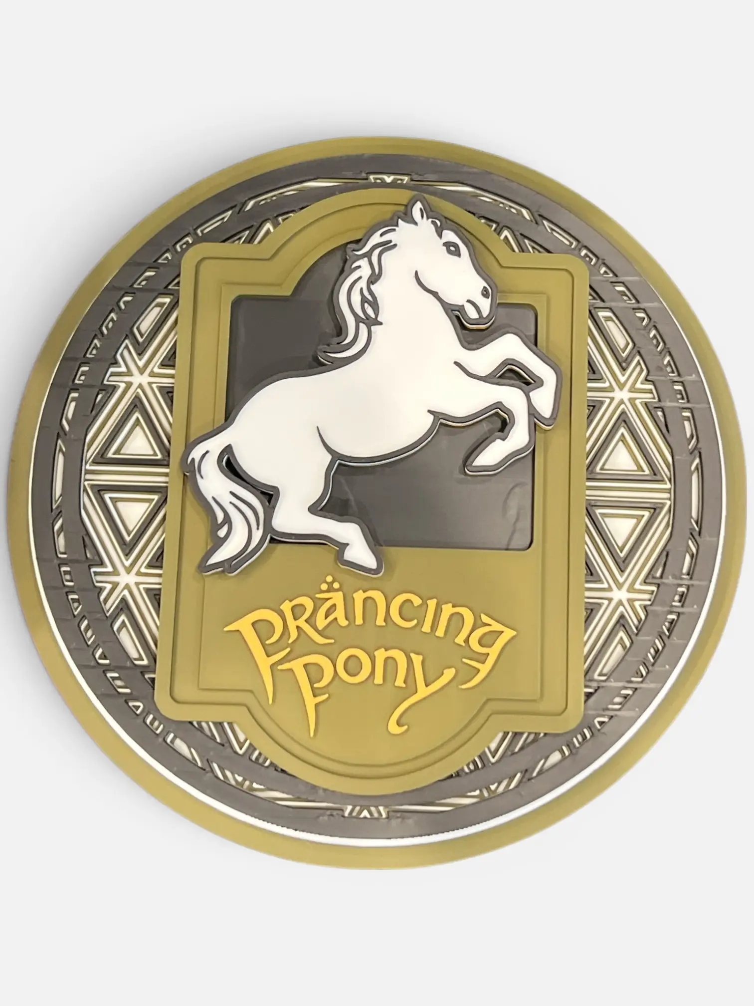 10-Inch 3D Printed Prancing Pony Horse Mosaic Wall Decor, Whimsical Home Accent for Fantasy Movie Fans, Bathroom Piece & Wall Decor Ideas