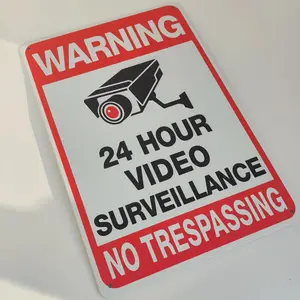 Durable Metal Video Surveillance Warning Sign - High-Quality Camera Recording for Clear Video Evidence - Ideal for Home Security and Protection, Clearly Communicates No Trespassing Message