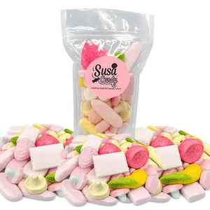 Swedish Marshmallow Mix - Sweet Fluffy Bonbon Snack with Authentic Swedish Flavors Strawberry Soft Vanilla